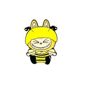 Labubu Yellow Bee Fan Art Enamel Pin Lapel Pin